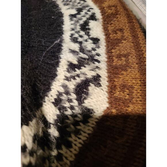 Alpaca Connection black white long cardigan sweater - medium - Picture 4 of 6